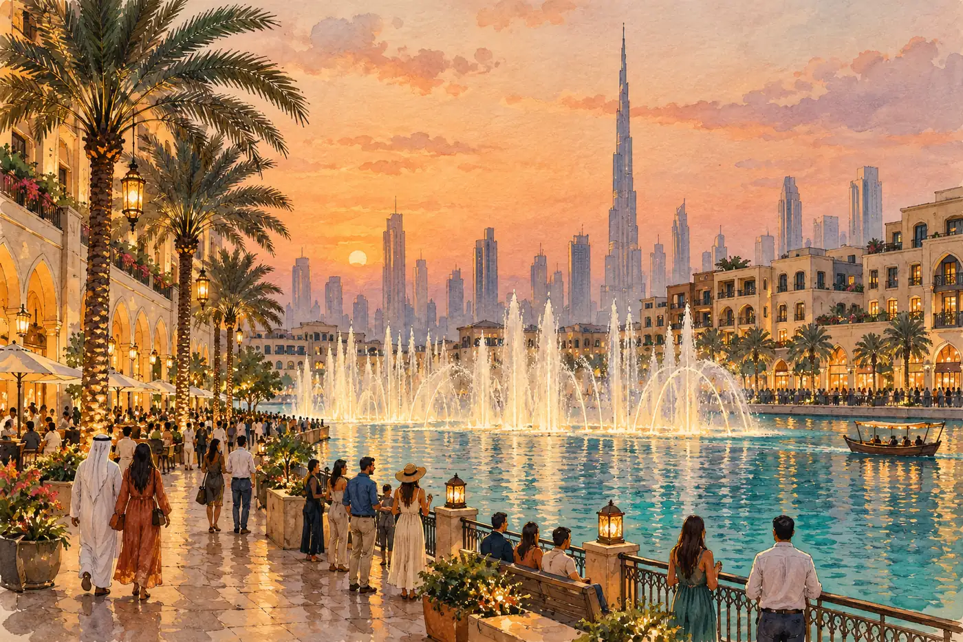 Illustration of Downtown Dubai