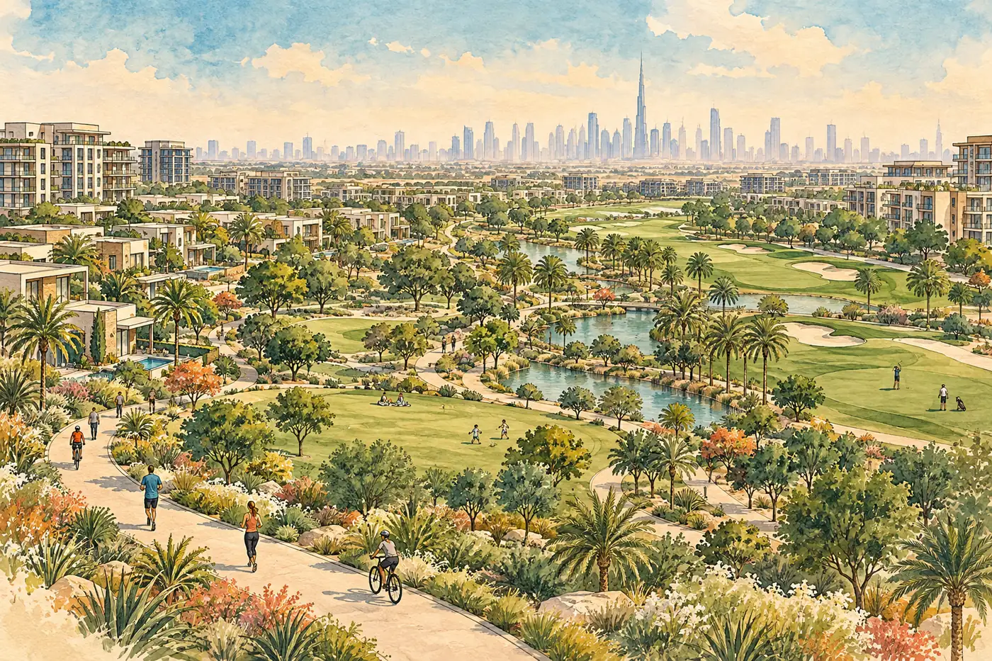 Illustration of Dubai Hills Estate