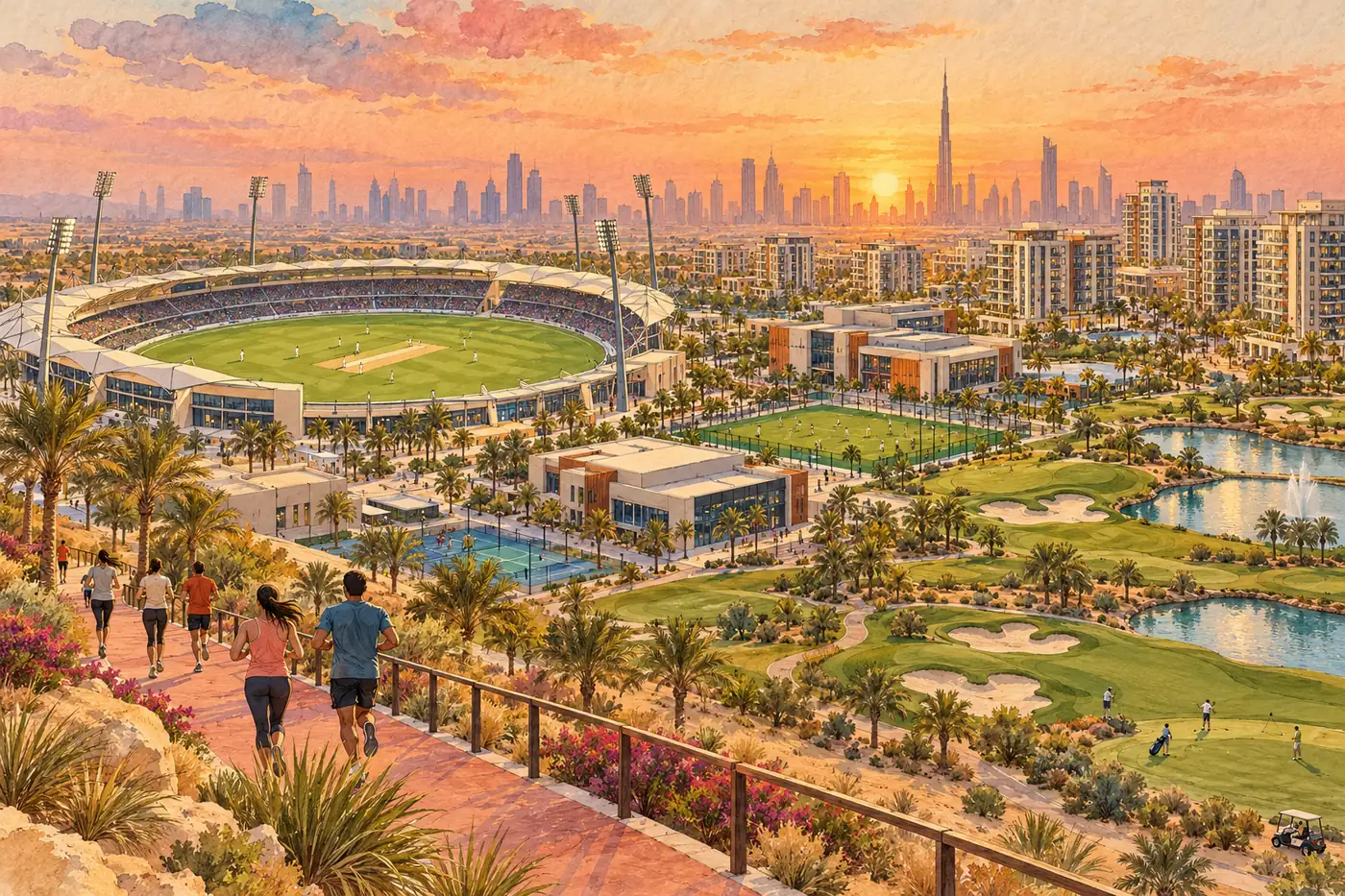 Illustration of Dubai Sports City