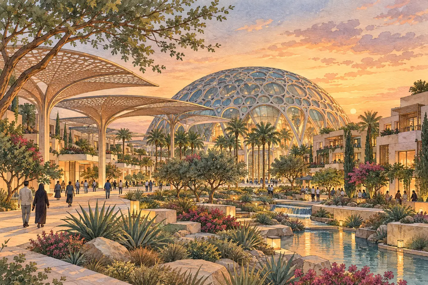 Illustration of Expo City Dubai