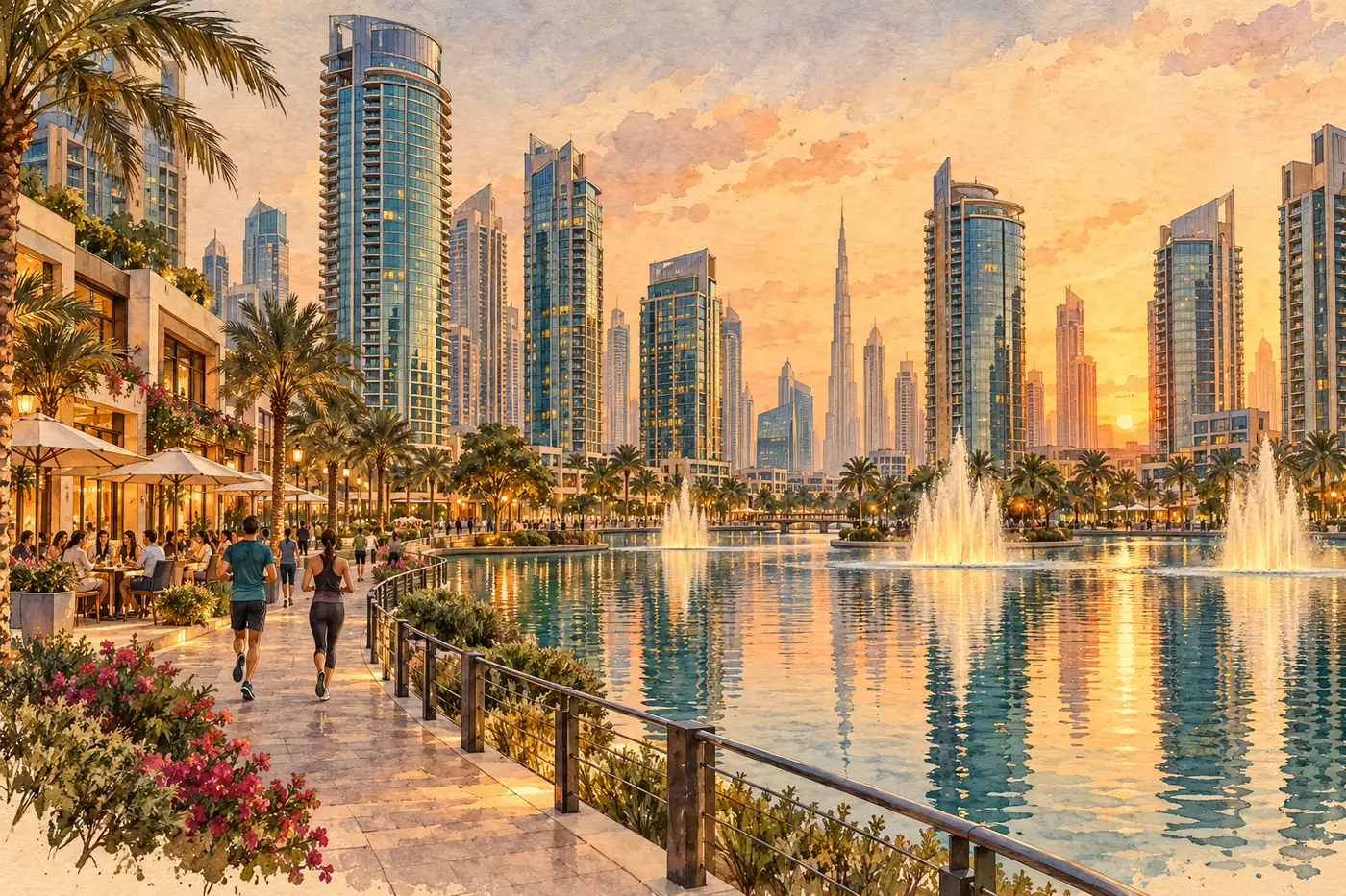 Illustration of Jumeirah Lake Towers