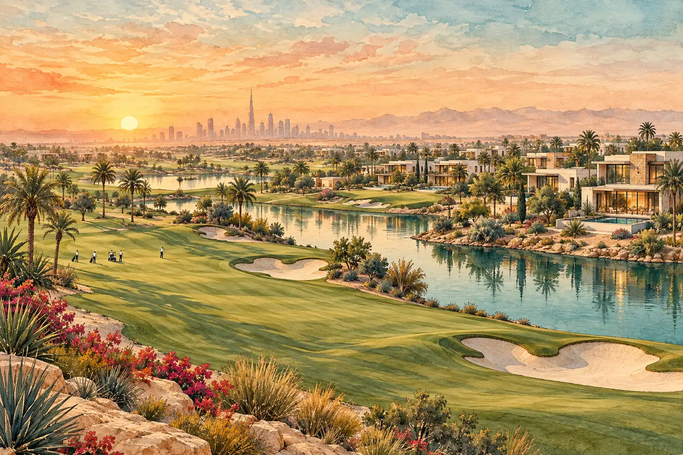 Illustration of Jumeirah Golf Estates