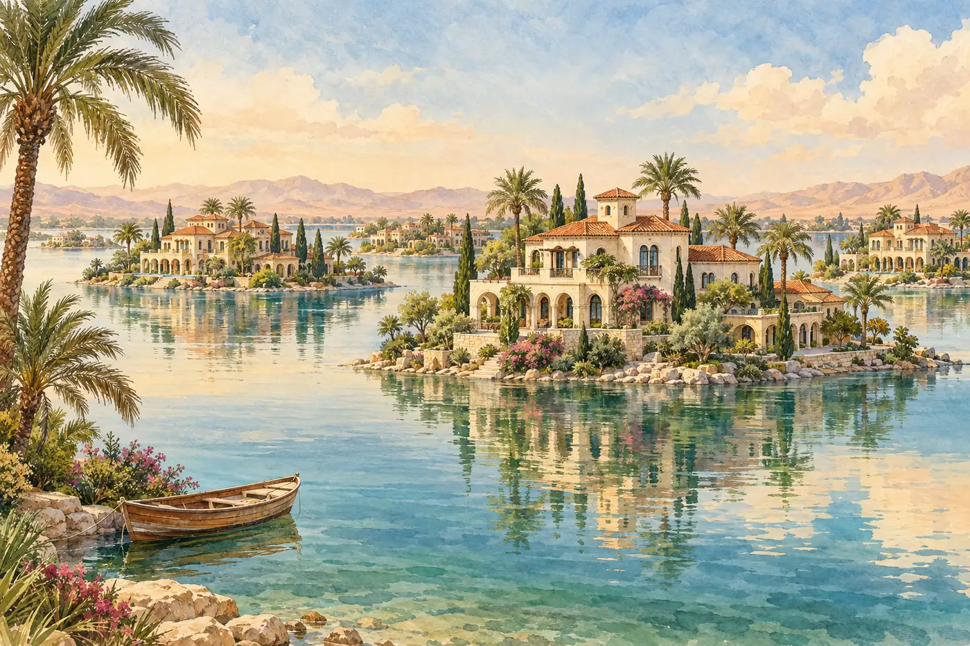 Illustration of Jumeirah Islands