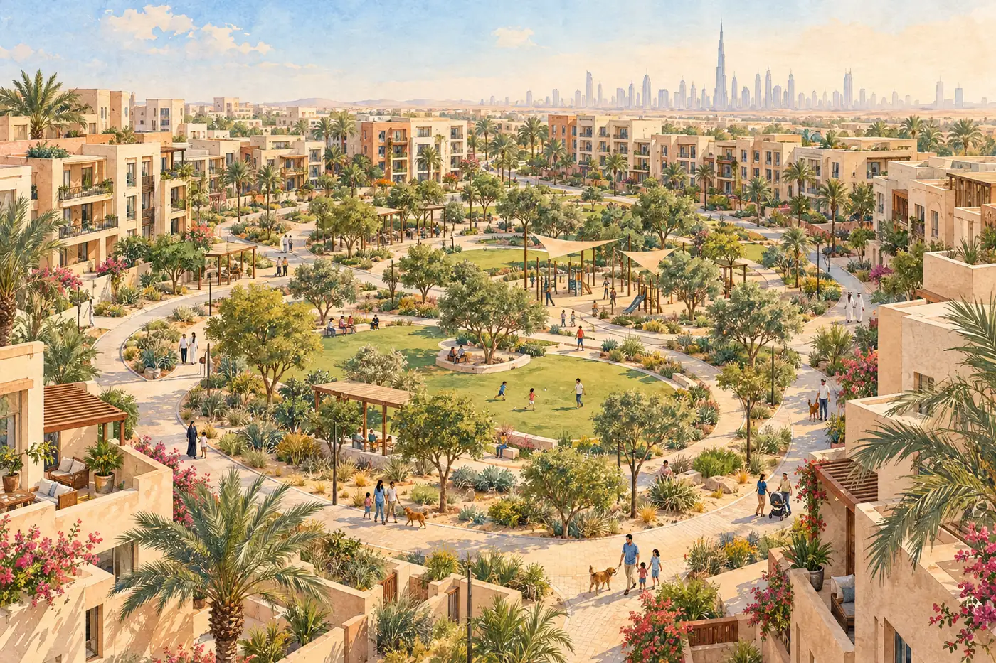 Illustration of Jumeirah Village Circle