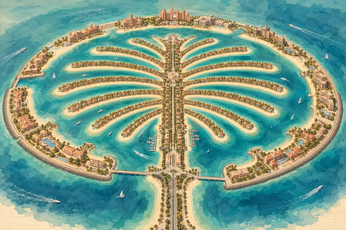 Illustration of Palm Jumeirah